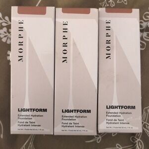 3 Morphe NIB NEW Lightform Extended Hydration Foundations Rich 24W Glow Radiant